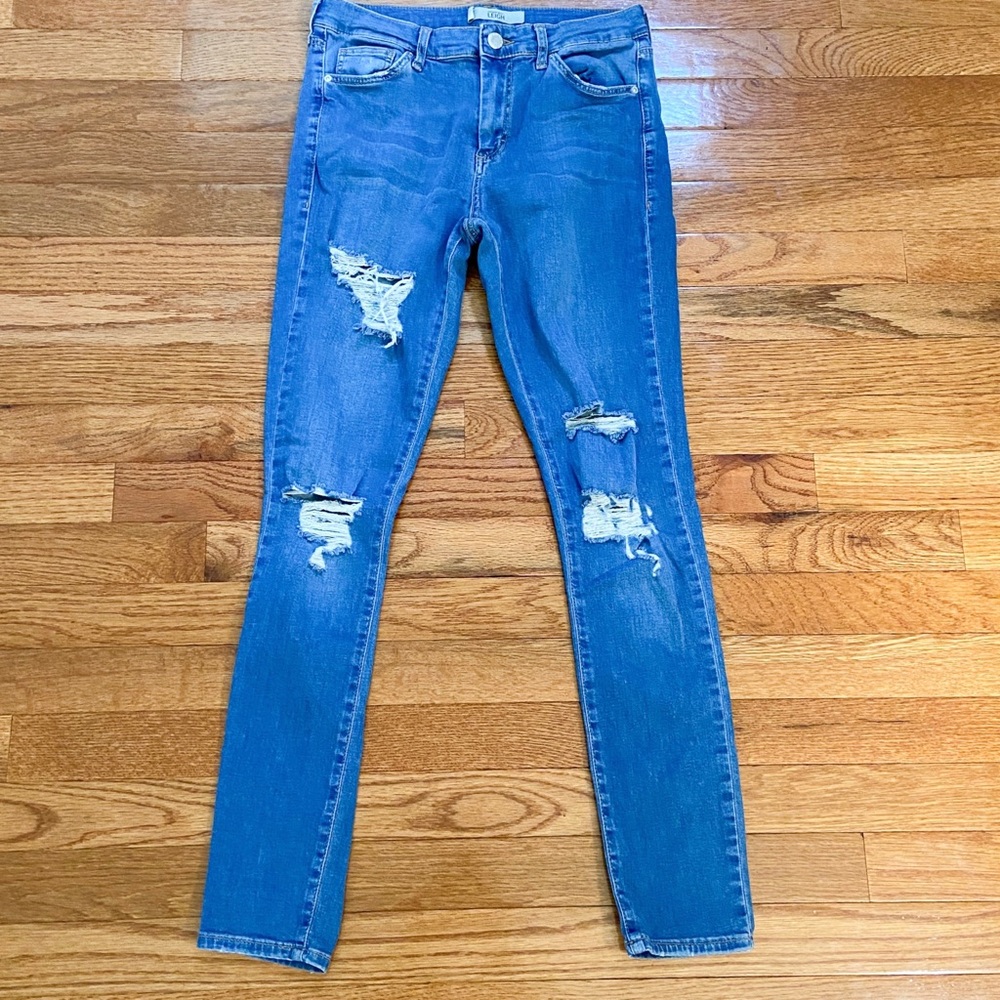 Topshop ripped skinny jeans